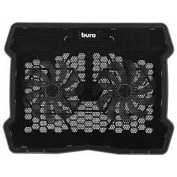 BURO Подставка для ноутбука BU-LCP150-B213, 15", 335х265х22 мм, 1хUSB, вентиляторы 2 х 140 мм, 480г, черный