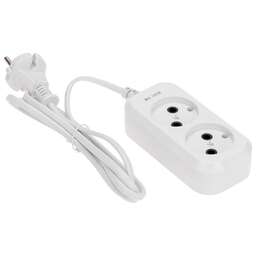 PROCONNECT (13-4200) 2 ГНЕЗДА, 1,5М, 2Х0,75 ММ2, Б/З, БЕЛЫЙ