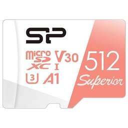 SILICON POWER Флеш карта microSDXC 512GB SP512GBSTXDV3V20SP Superior w/o adapter