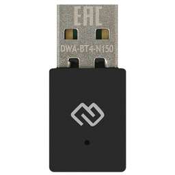 DIGMA WiFi + Bluetooth DWA-BT4-N150 N150 USB 2.0 (ант.внутр.) 1ант.