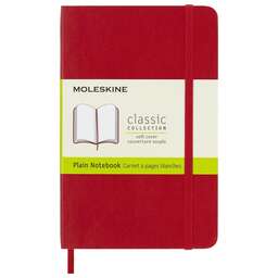 MOLESKINE Блокнот Classic Soft, 192стр, без разлиновки, мягкая обложка, красный [qp613f2]