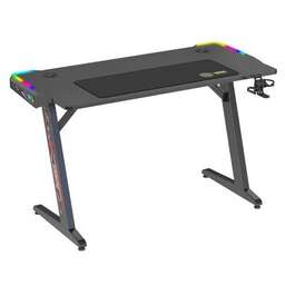 CACTUS Стол игровой CS-GTZ-BK-RGB, ДСП, черный