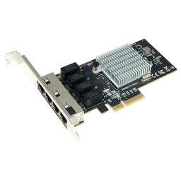 STLAB Сетевой адаптер N-1060 4x1GbE, PCIe 2.1 x4, RJ45, BCM5719, Ethernet Adapter