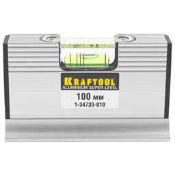 KRAFTOOL ACU-VIEW, 4 в 1, 100 мм, компактный уровень для горизонтальных измерений и уклонов (1-34733-010)