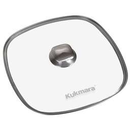 KUKMARA с26-2т112 стекл квадр 26х26см нерж/руч с деколью