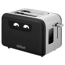 KITFORT Тостер КТ-6497 850Вт черный/стальной