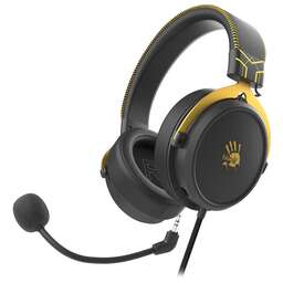 A4TECH Наушники с микрофоном Bloody M590i желтый/серый 1м мониторные USB оголовье (M590I SPORTS LIME)
