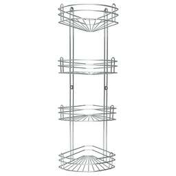 РОССИЯ RUS-385026-4 Zn Полка для ванной 4-ярусная угловая