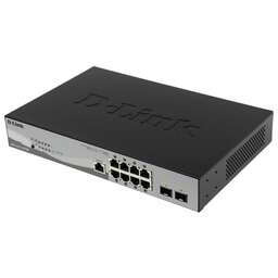 D-LINK Коммутатор DGS-1210-10P/ME/B1A 8x1Гбит/с 2SFP 8PoE управляемый