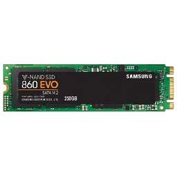 SAMSUNG 860 EVO 250Gb, M.2 2280, SATA-III, MLC, Черный MZ-N6E250BW