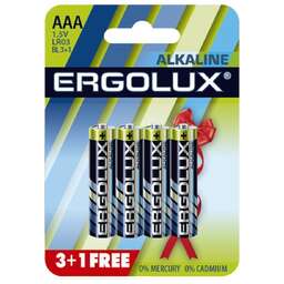 ERGOLUX (12865) Alkaline LR03 BL 3+1(FREE)