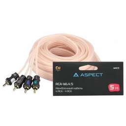 ASPECT RCA-WL4.5, White Line, коаксиал, OFC, 4RCA-4RCA, 5м