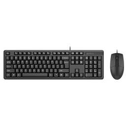 A4TECH Комплект (клавиатура+мышь) KK-3330S, USB, проводной, черный [kk-3330s usb (black)]