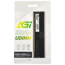 AGI Память DDR5 16GB 4800MHz 480016UD238 OEM PC5-38400 CL40 DIMM 288-pin 1.1В single rank OEM