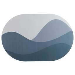 РЫЖИЙ КОТ Коврик для ванной с противоскользящей основой, овальный, серый (110067)