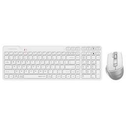 A4TECH Комплект (клавиатура+мышь) Fstyler FB2800C Air2 White, USB, беспроводной, с гравировкой, белый