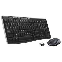 LOGITECH Комплект (клавиатура+мышь) MK270, USB, беспроводной, с гравировкой, черный [920-003381]