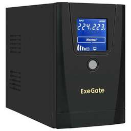 Exegate EX292788RUS ИБП ExeGate SpecialPro Smart LLB-1000.LCD.AVR.1SH.2C13.RJ.USB <1000VA/550W, LCD, AVR, 1*Schuko+2*C13, RJ45/11,USB, металлический корпус, Black>