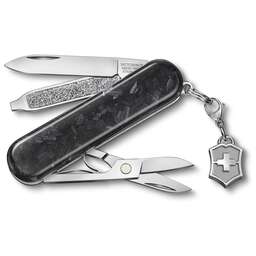 VICTORINOX Нож перочинный Classic Brilliant Carbon (0.6221.90) 58мм 5функц. черный/серебристый подар.коробка
