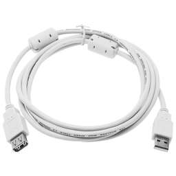 NINGBO Кабель-удлинитель USB A(m) USB A(f) 1.8м (USB2.0-AM/AF-1.8M-MG) феррит.кольца