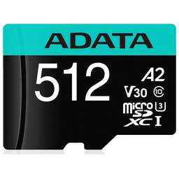A-DATA Флеш карта microSDXC 512GB AUSDX512GUI3V30SA2-RA1 Premier Pro + adapter