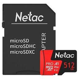 NETAC Флеш карта microSDXC 512GB P500 Ultra w/o adapter