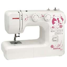 JANOME Швейная машина Sew Cat 57 белый/рисунок