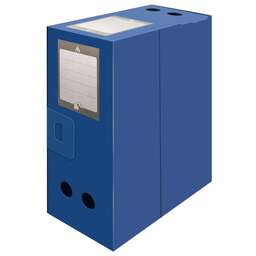 БЮРОКРАТ Короб архивный вырубная застежка -BA120BLUE пластик 1мм корешок 120мм 330x245мм синий