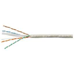 CABEUS Кабель информационный UTP-4P-CAT.6-SOLID-GY кат.6 U/UTP 4 пары PVC внутренний 305м серый
