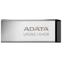 A-DATA Флешка USB UR350 64ГБ, USB3.2, серебристый и черный [ur350-64g-rsr/bk]