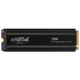 CRUCIAL Твердотельный накопитель SSD T500 2TB PCIe Gen4 NVMe M.2 SSD with heatsink CT2000T500SSD5