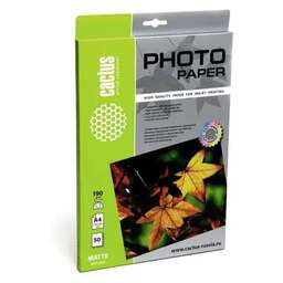 CACTUS Фото CS-MA419050 A4/190г/м2/50л./белый матовое для струйной печати