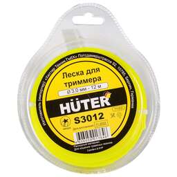 HUTER Леска для садовых триммеров S3012 d=3мм L=12м для GGT-1900S(T) (71/2/2)