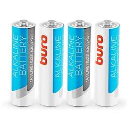 BURO Батарея Alkaline LR6 AA (4шт) блистер