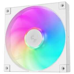 DEEPCOOL Вентилятор FD14 140мм, 4-pin, 1650об/мин, 25.6 дБ, ARGB, белый, Ret [r-fd14-whapn1-g]