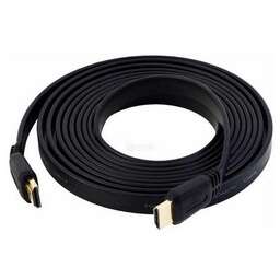 BURO Кабель аудио-видео HDMI 1.4, HDMI (m) - HDMI (m), ver 1.4, 5м, FLAT, черный [hdmi 19m-19m v1.4 fl]