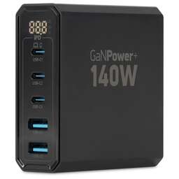 DIGMA Настольное зар./устр. Pro DPW10A 140W 5A (PD+QC) 3хUSB-C/2xUSB-A универсальное черный (DPW1A4G024BK)