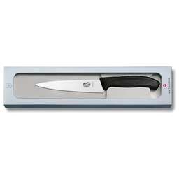 VICTORINOX Нож кухонный Swiss Classic (6.8003.15G) стальной разделочный лезв.150мм прямая заточка черный подар.коробка