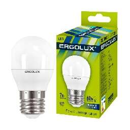 ERGOLUX (12877) LED-G45-7W-E27-6K