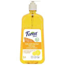 FOREST CLEAN Гель для мытья посуды "Сочный лимон" 1 л