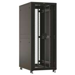 HYPERLINE Шкаф коммутационный (TTBR-4288-DD-RAL9004) напольный 42U 800x800мм пер.дв.перфор. задн.дв.перфор. 2 бок.пан. 1000кг черный 710мм 123.38кг 2055мм IP20 сталь