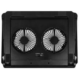 DIGMA Подставка для ноутбука D-NCP170-2x110RGB, 18", 400х288х45 мм, 2хUSB, вентиляторы 2 х 110 мм, 1250г, черный