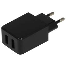 BORASCO Сетевое зарядное устройство 2xUSB-A, USB-C, 2.1A, черный [20652]