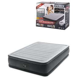 INTEX Матрас надувной 152x203x46 см в комплекте со встроенным электронасосом .(в коробке) Арт.64414NP