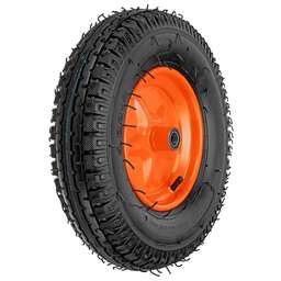 PALISAD Колесо пневматическое усиленное, шина 8PR, 4.00-8 D400 мм, внутренний диаметр подшипника 20 мм, длина оси 90 мм 69081