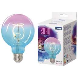 UNIEL (UL-00005892) LED-SF01-4W/SOHO/E27/CW BLUE/WINE GLS77TR