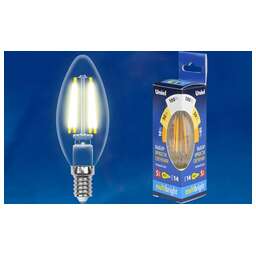 UNIEL (UL-00002367) LED-C35-5W/WW/E14/CL/MB GLM10TR