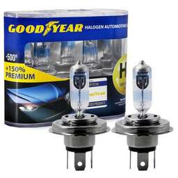 GOODYEAR Автолампа GY Н4 12V 60/55W P43t Premium +150% (бокс: к-т 2шт)
