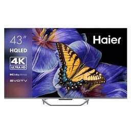 HAIER 43" Телевизор Smart TV S4 QLED, 4K Ultra HD, серебристый, СМАРТ ТВ, Android