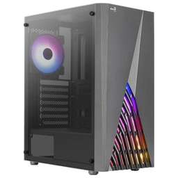 AEROCOOL Корпус ATX DELTA, Midi-Tower, без БП, черный [delta-g-bk-v1]